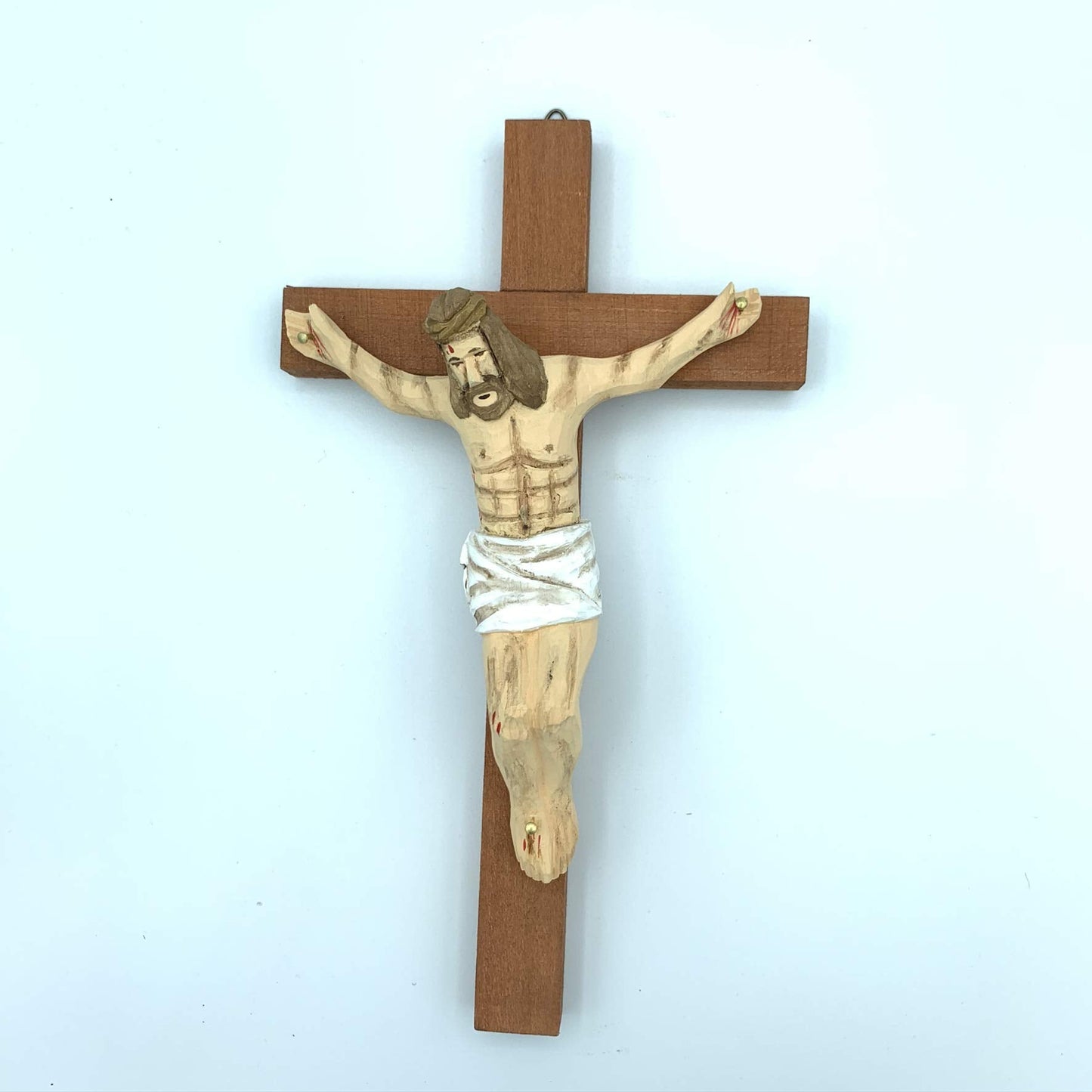 by Unbranded Hand Carved Wood Wooden Crucifix Figurines Merry Jesus Crucifix Religious Supplies