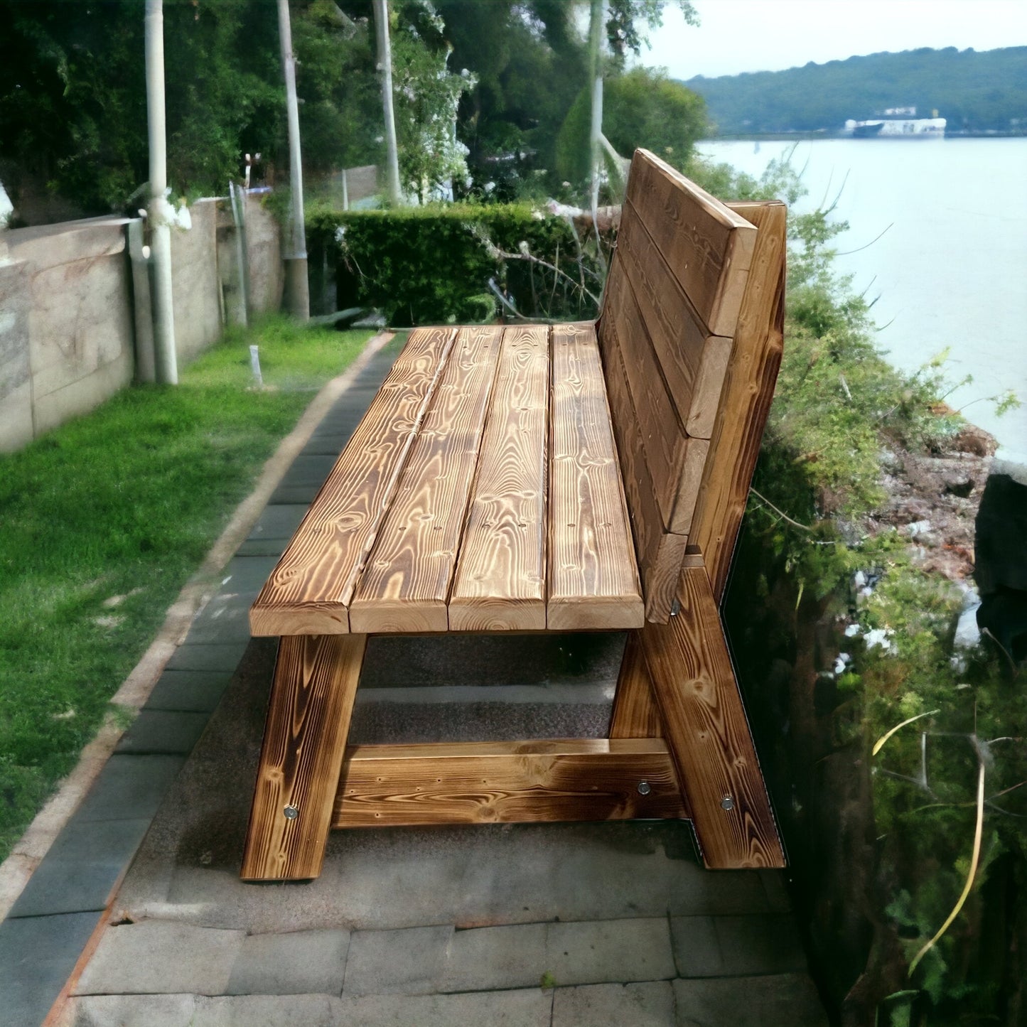 Handcrafted Wooden Bench