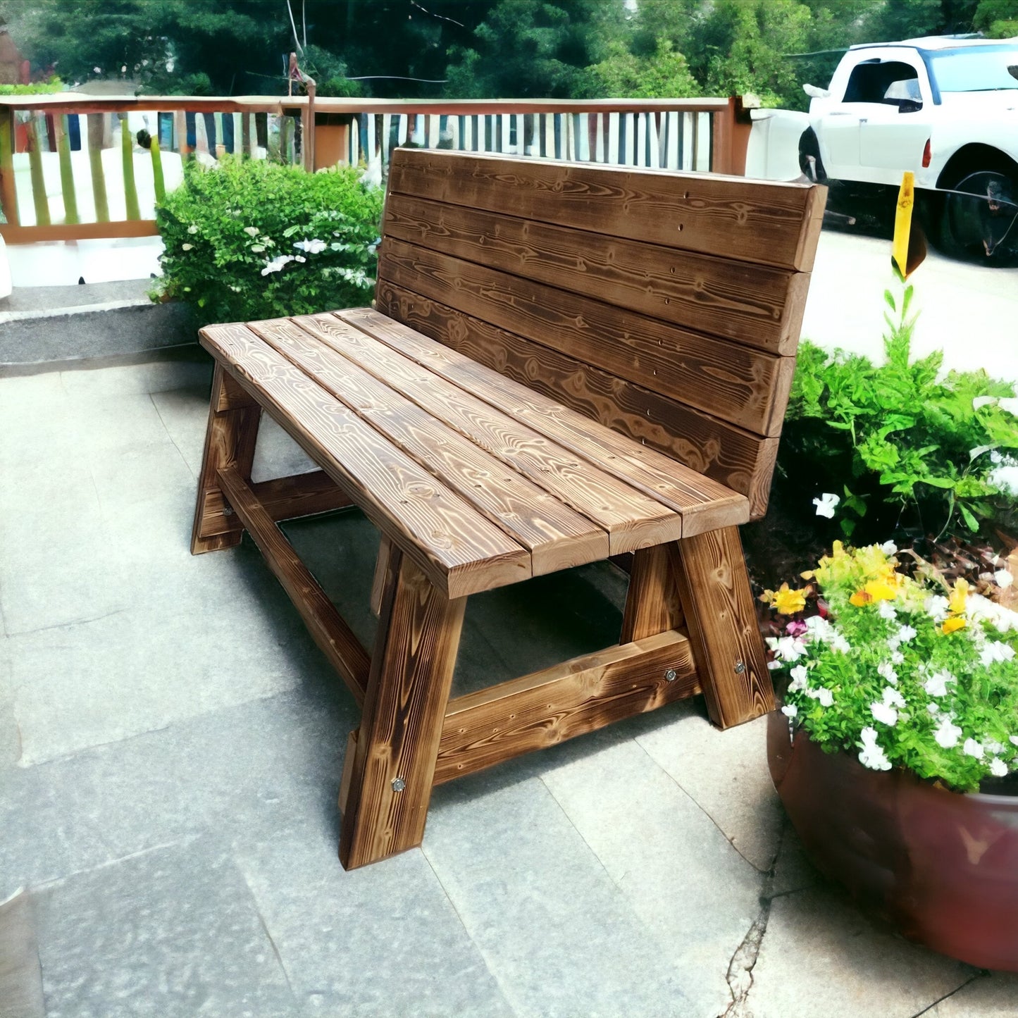 Handcrafted Wooden Bench