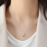 Water droplets shape Necklace US SELLER 925 sterling silver Christmas gift A04