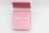 Sterling silver cube Stud earrings Christmas gift includes gift box B11