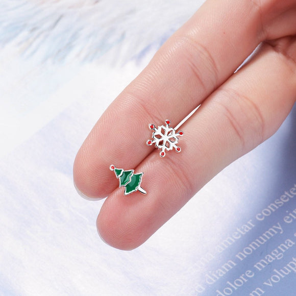 Christmas Sterling silver Stud earrings, Christmas gift includes gift box C12