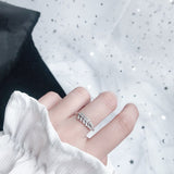 Leaf ring inlay cubic zirconia, US Seller S925 Sterling Silver Rings Rings Christmas gift with box D004