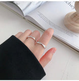Rings Irregular shape US Seller S925 Sterling Silver Rings Christmas gift with box F05