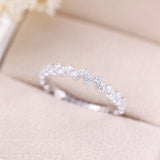 Rings zircon US Seller S925 Sterling Silver Rings Christmas gift with box F07
