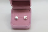 Happy face Sterling silver Stud earrings, Christmas gift with box B07