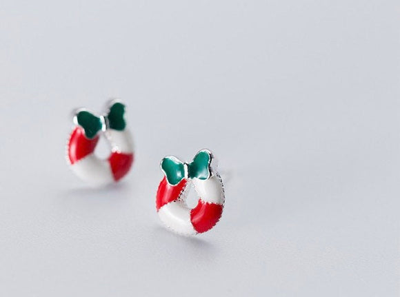 Christmas Sterling silver Stud earrings, Christmas gift includes gift box C05