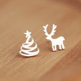 Christmas Sterling silver Stud earrings, Christmas gift includes gift box C11
