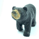 YEEYAYA Black Bear 5” Wood sculpture Hand Carved Wood Figurine Christmas gift Wood Statue Room Decor home Decor wild animals Zoo animals
