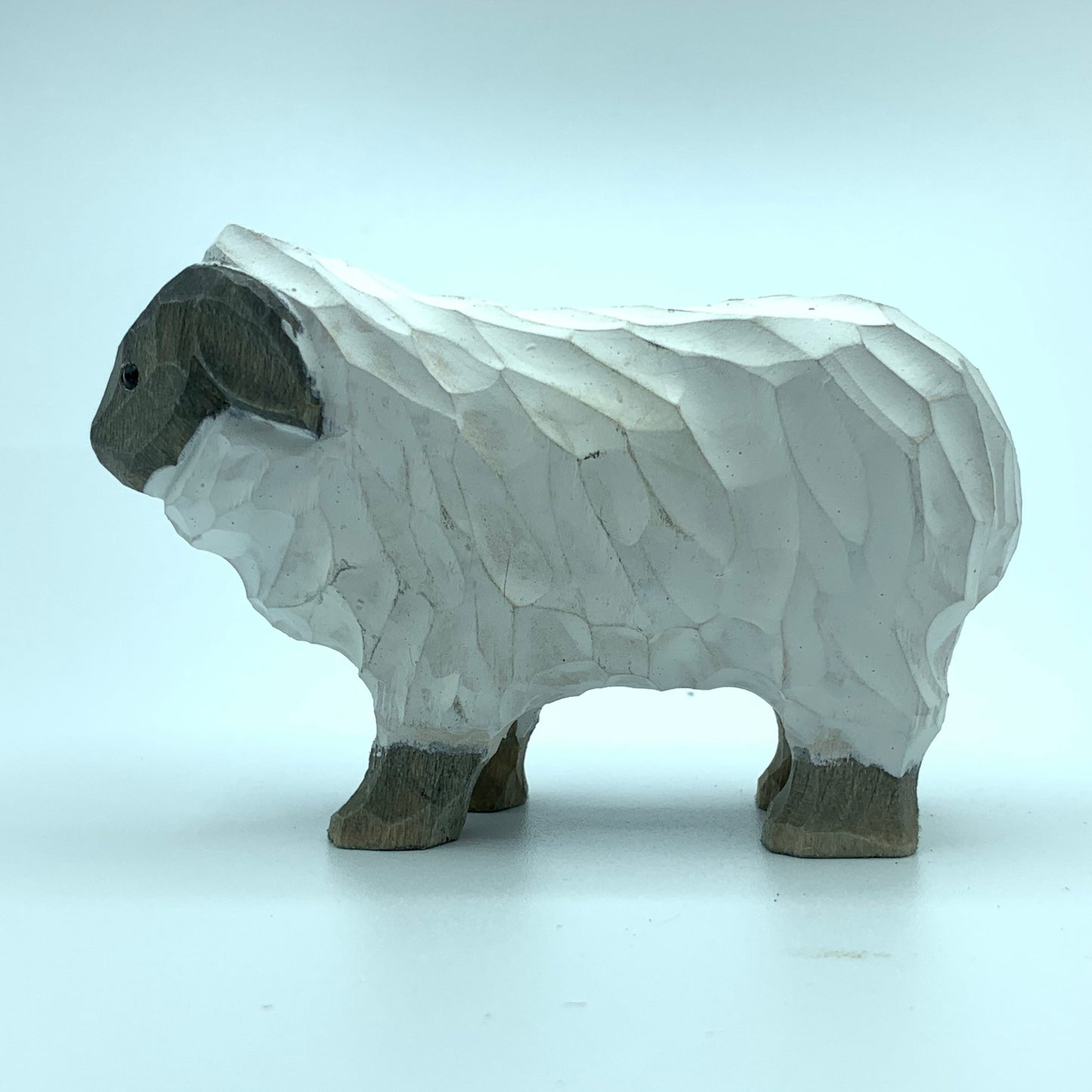 Hand Carved Wood Wooden sheep Figurine