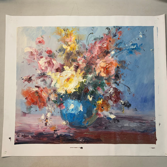 100% hand-painted vase flowers 20×24in oil paintings