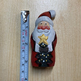 Hand Carved Wood Wooden Santa Claus Figurine Merry Christmas gift
