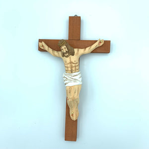 Hand Carved Wood Wooden  Crucifix  Figurines Merry Christmas gift