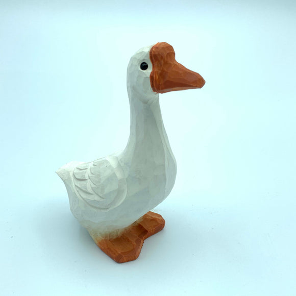 YEEYAYA goose woodcarving Hand Carved Wood Wooden goose Figurine  Christmas gift present home Decor room Decor