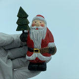 Hand Carved Wood Wooden Santa Claus Figurine Merry Christmas gift