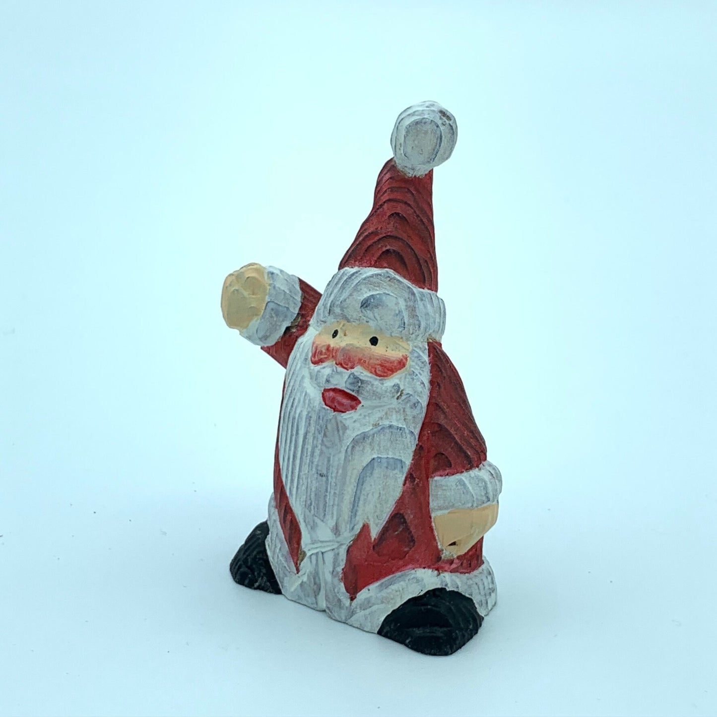 YEEYAYA Santa hi Wood sculpture Hand Carved Wood Wooden Santa Claus Figurine Wood Statue Room Decor home Decor Merry Christmas gift