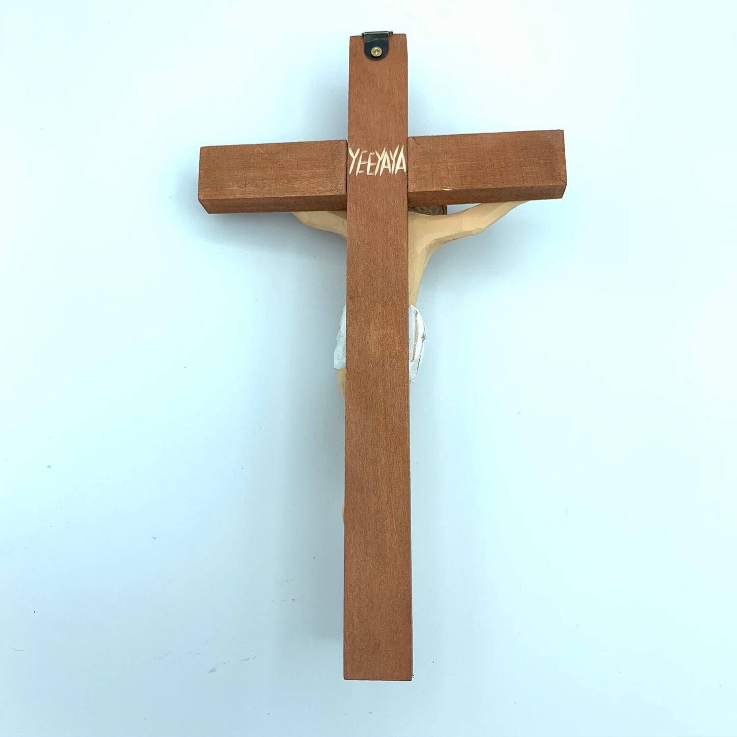 Hand Carved Wood Wooden  Crucifix  Figurines Merry Christmas gift