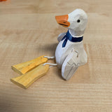 Hand Carved Wood Wooden Duck Figurine