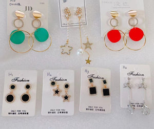 Pretty Drop Earrings for Women 925 Silver Jewelry  8 Pair/set