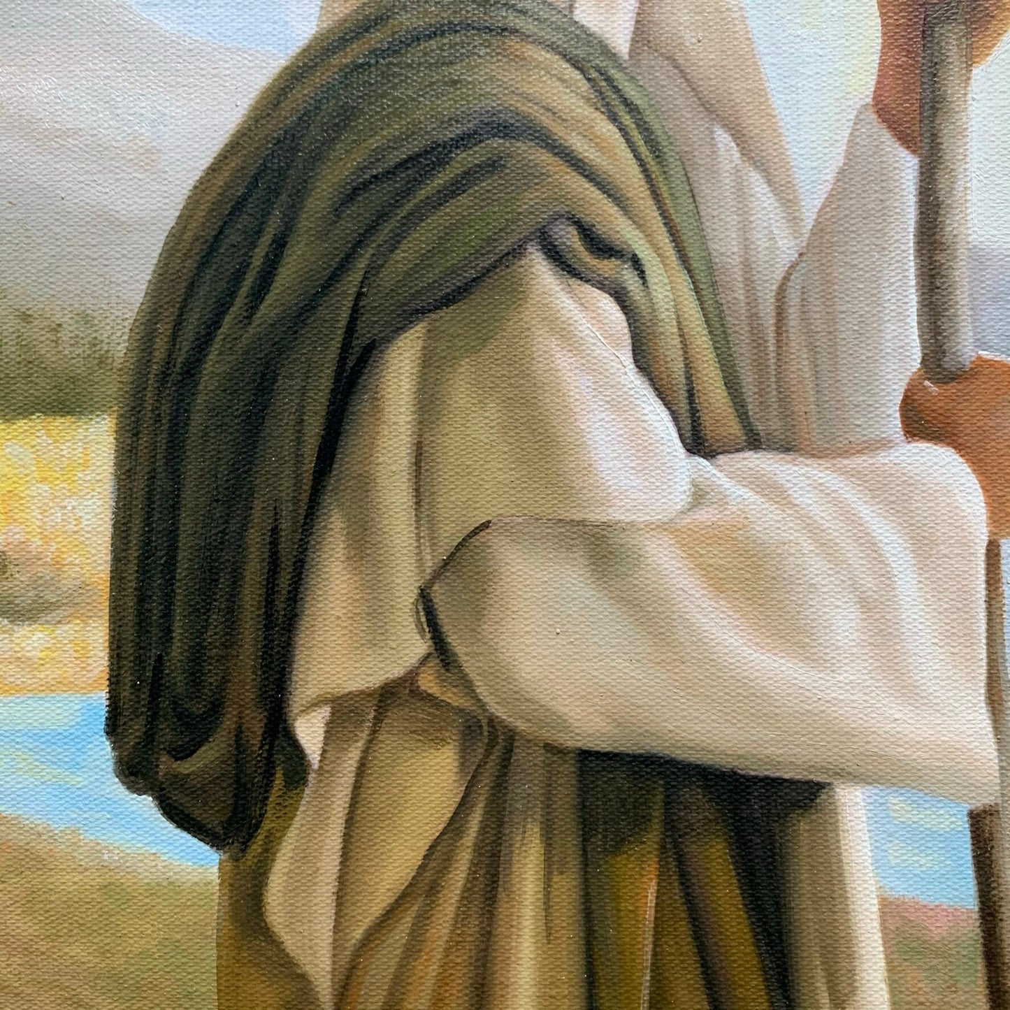 100% hand-painted 36in x24in Jesus oil paintings