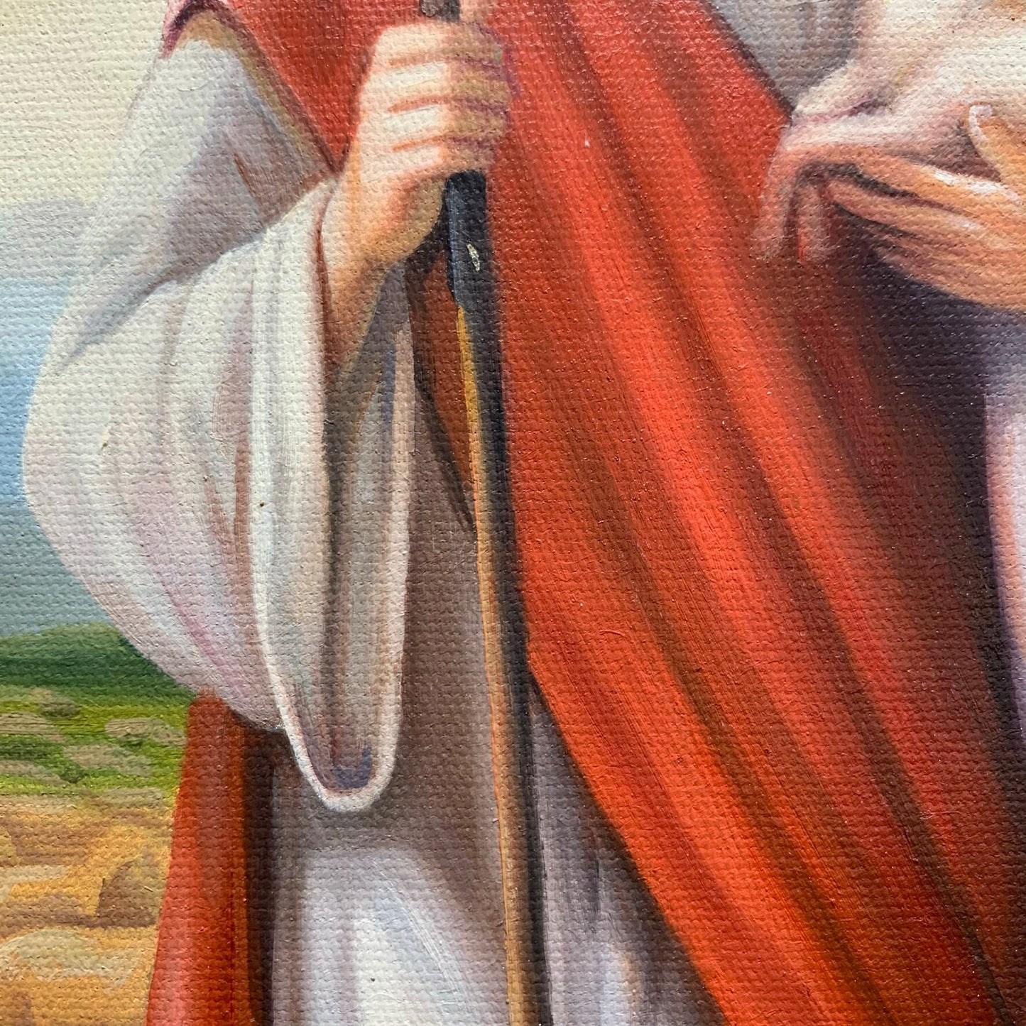 100% hand-painted 36in x24in Jesus oil paintings