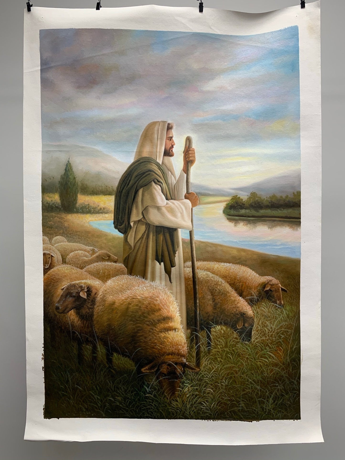 100% hand-painted 36in x24in Jesus oil paintings