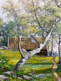 100% hand-painted Spring scenery 23.5x35.5 inch oil paintings The classical field