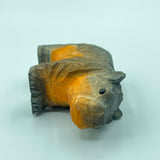 Hippo Hand Carved Wood sculpture Home decor Wood statue Wood figurines room decor