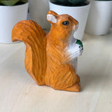 Squirrel Wood sculpture Home decor Wood statue Wood figurines room decor Hand Carved