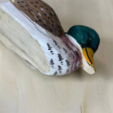 Wood Duck Wood sculpture Home decor Wood statue Wood figurines room decor Hand Carved