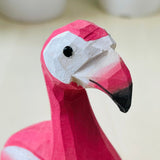 YEEYAYA flamingo hand made wood carvings flamingo pencil sharpener Wood sculpture wild animals For room Decor home Decor