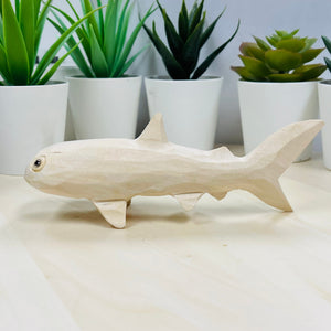 YEEYAYA 6 inch Wood sculpture Hand Carved Wood Wooden whale Figurine woodcarving home decor room decor