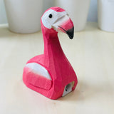 YEEYAYA flamingo hand made wood carvings flamingo pencil sharpener Wood sculpture wild animals For room Decor home Decor