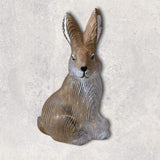 YEEYAYA Rabbit Bunny Wood sculpture Home decor Wood statue Wood figurines room decor Hand Carved wild animals Zoo Christmas gift