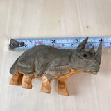 YEEYAYA Wood Rhino Wood sculpture Home decor Wood statue Wood figurines room decor Hand Carved