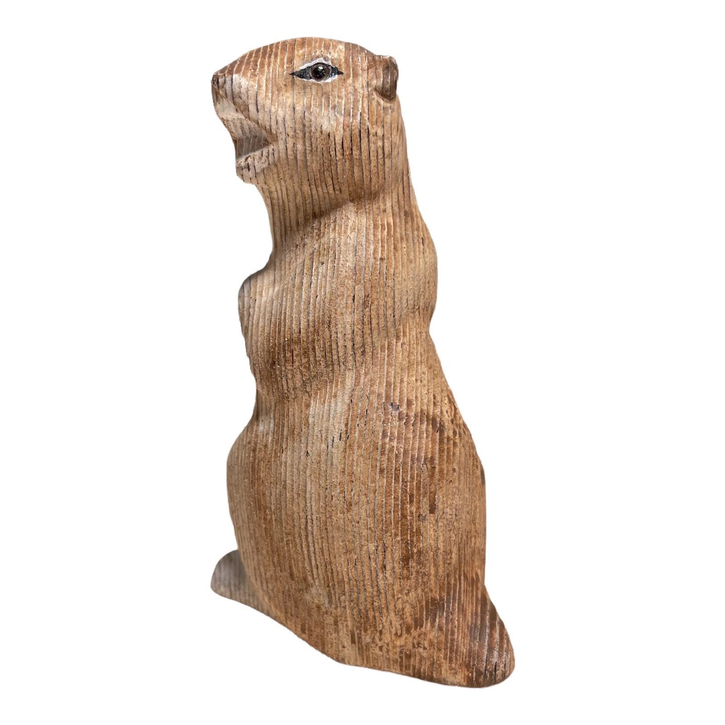 YEEYAYA Wood marmot Wood sculpture Home decor Wood statue Wood figurines room decor Hand Carved wild animals