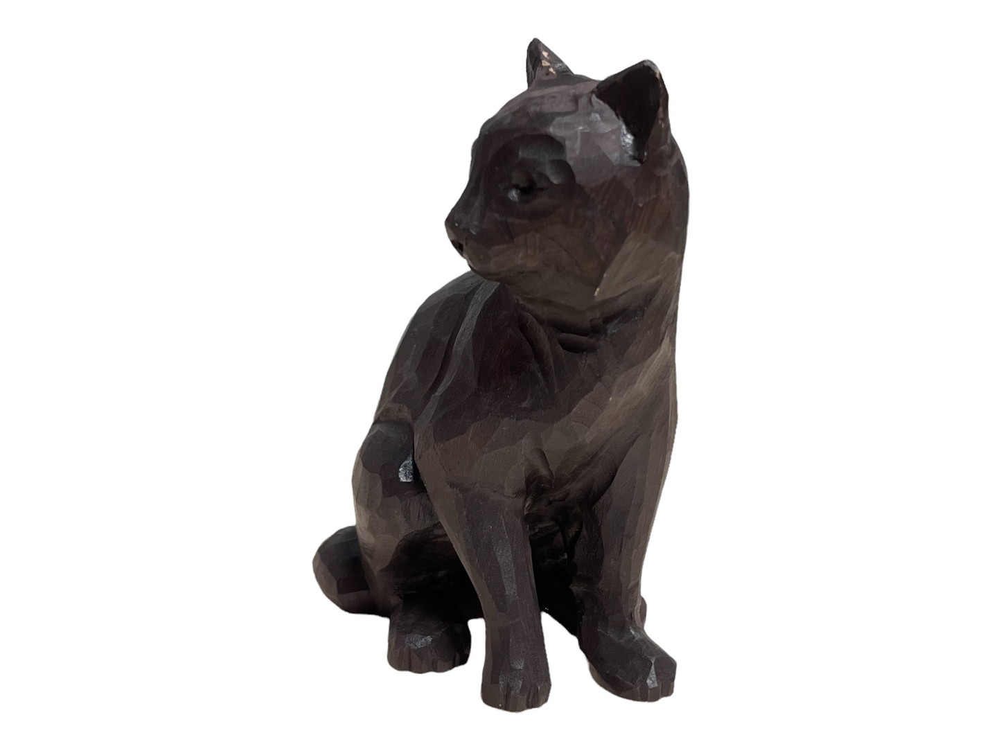 YEEYAYA Cat kitten Kitty Wood sculpture Home decor Wood statue Wood figurines room decor