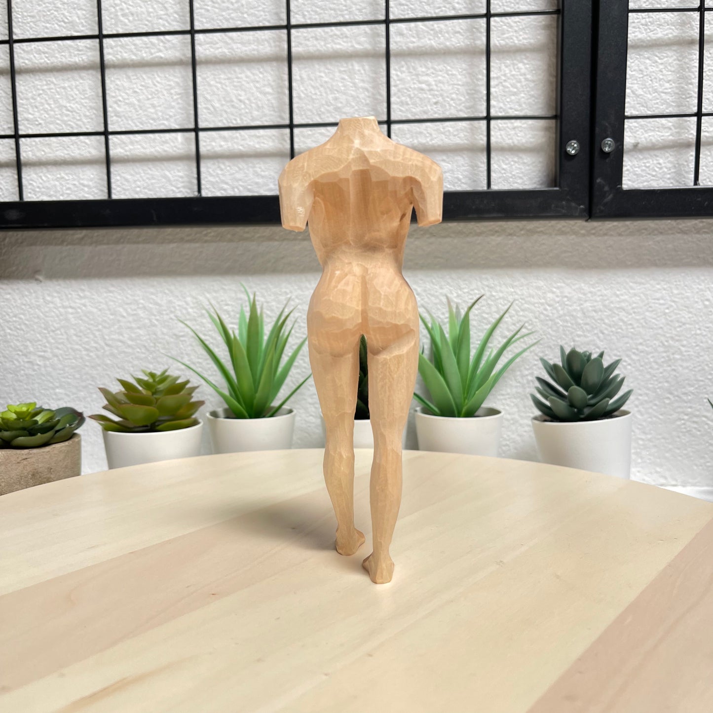 YEEYAYA 6”Statue of Venus body Wood sculpture woodcarving Hand Carved Wood Wooden astronaut Figurine  home Decor Room decor