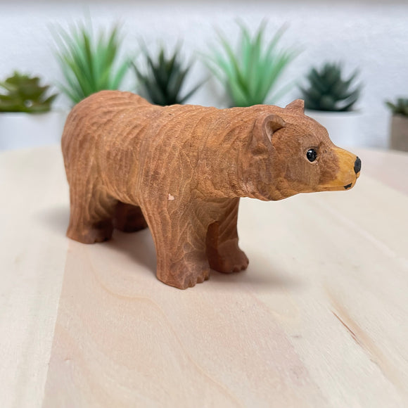 15 pcs Hand Carved Wood Wooden Bear Figurine 的副本